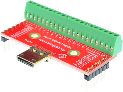 Mini HDMI Type C Male connector Breakout Board elabguy